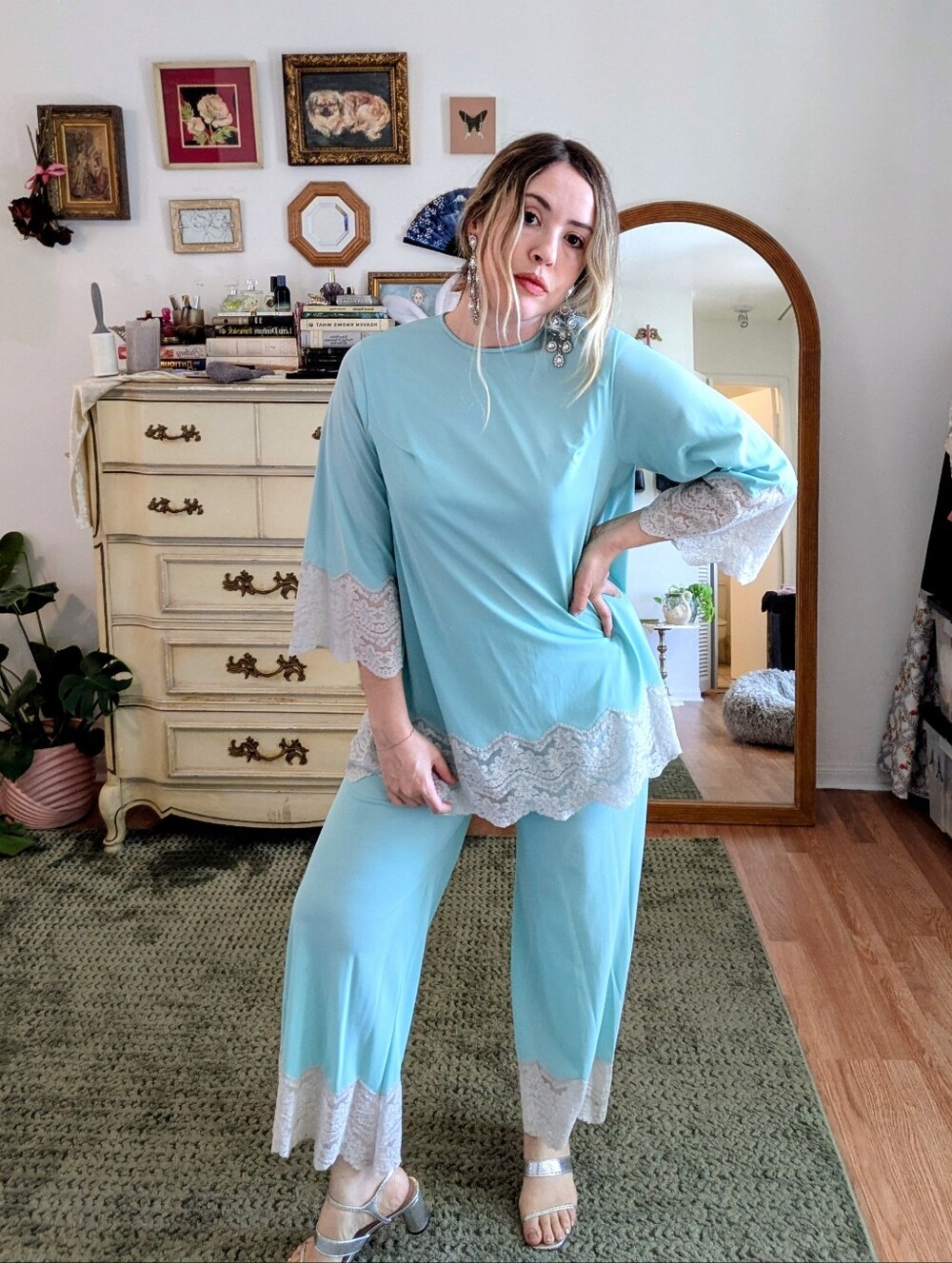 VTG 70s Blue Lounge set - Picture 9 of 10